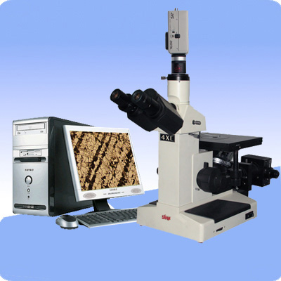 上光六厂三目倒置金相显微镜4XC-UV