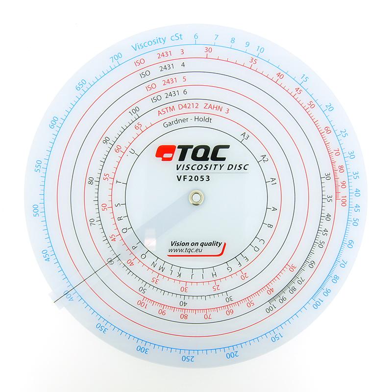 TQC VF2053 粘度对照表盘 各种标准粘度杯快速换算对照表