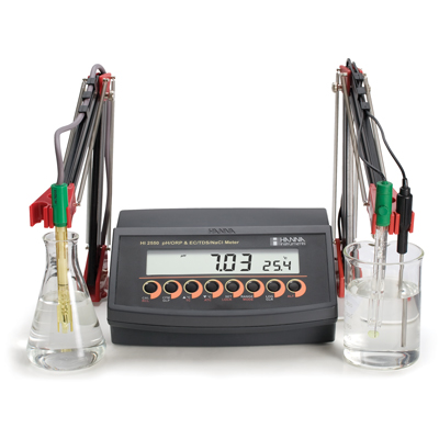 哈纳微电脑pH-EC-TDS-盐度-°C多参数水质测定仪HI2550