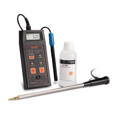 哈纳微电脑电导率EC-盐活度测定仪HI993310