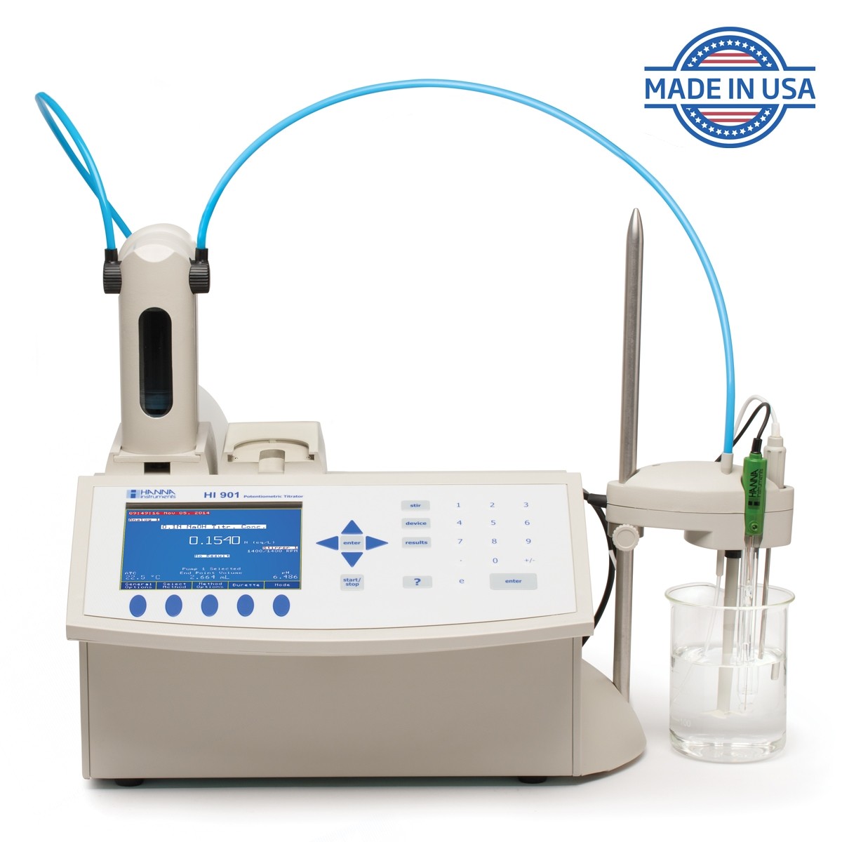 哈纳微电脑大屏幕彩屏自动滴定分析仪HI901C