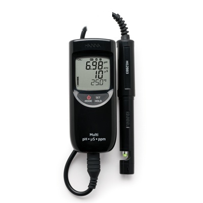 哈纳沃德低量程防水型 pH-EC-TDS-℃测定仪HI991300