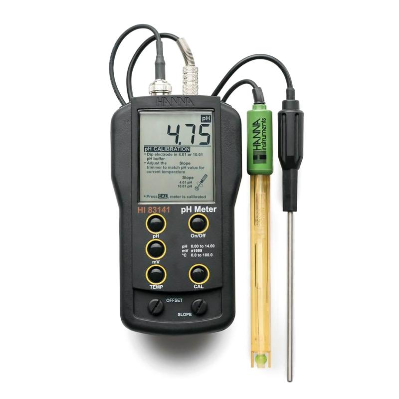 HANNA HI83141 便携式酸度pH-氧化还原mV-温度测定仪