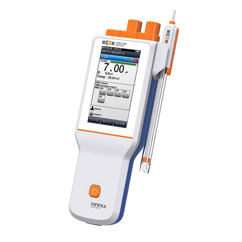 雷磁 PHBJ-260F型便携式pH计 pH/ mV/温度 0.01级 触摸屏