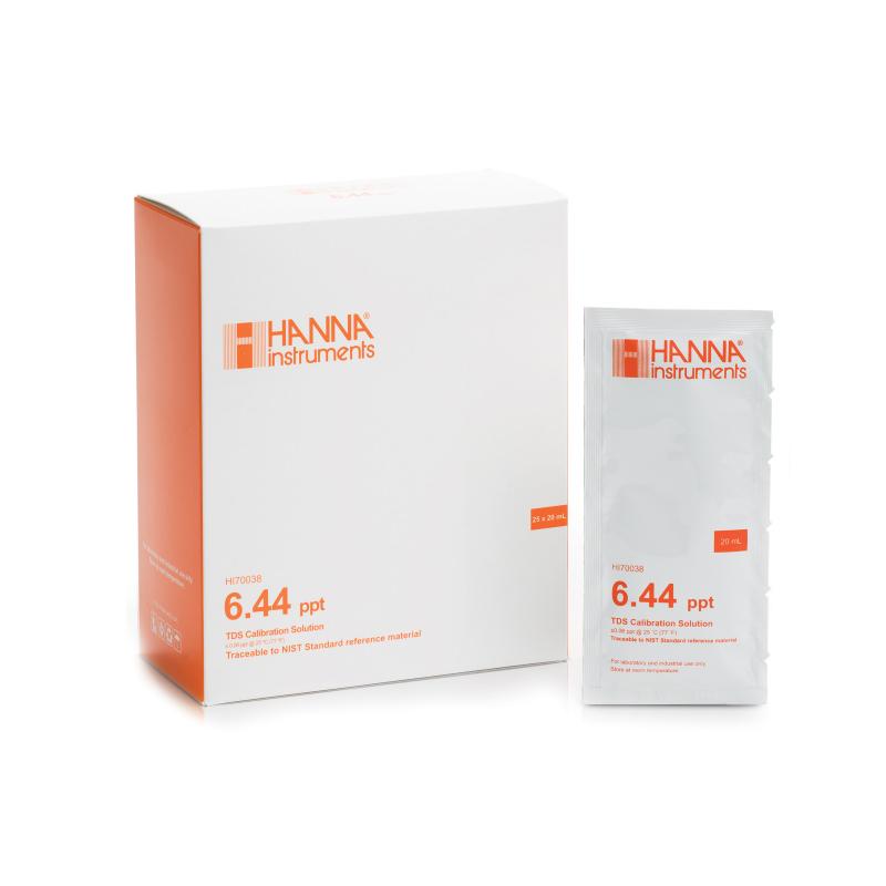 HANNA HI70038P TDS校准液 6.44 g/L (ppt) /20mL*25包