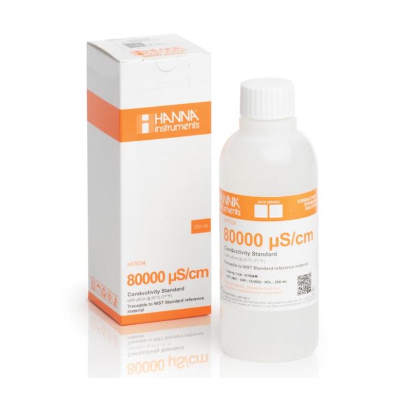 HANNA HI7034L 电导率校准液 80000μS/cm
