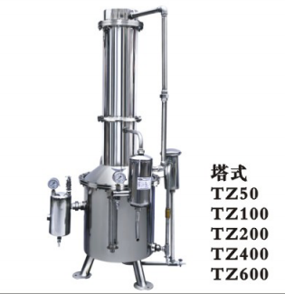 上海三申 TZ50 不锈钢塔式蒸汽重蒸馏水器