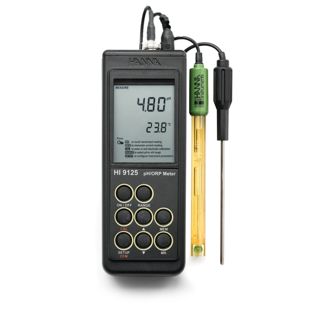 哈纳沃德便携式酸度pH-氧化还原ORP-温度测定仪HI9125