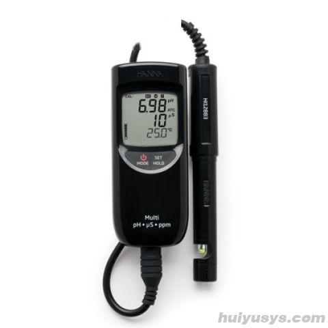哈纳沃德低量程防水型 pH-EC-TDS-℃测定仪HI991300