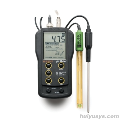 哈纳沃德便携式酸度pH-氧化还原mV-温度测定仪HI83141C