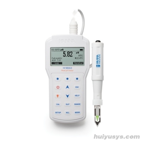 哈纳沃德微电脑便携式pH-mV-oC/oF测定仪【肉类样品】HI98163C