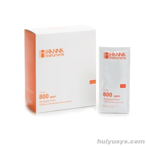 HANNA HI70080P TDS校准液 800 mg/L (ppm) /20ml/袋（25 袋/盒）