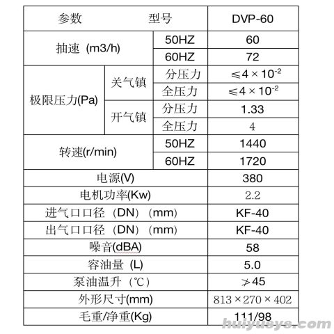 浙江永昊 DVP 系列旋片式真空泵