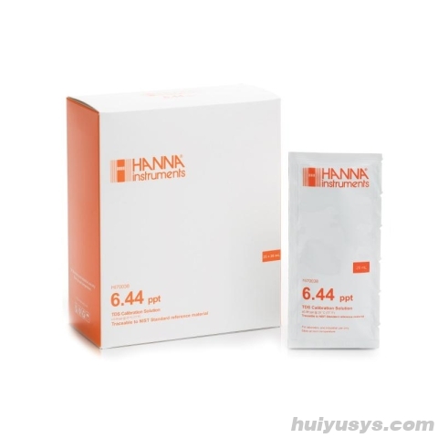 HANNA HI70038P TDS校准液 6.44 g/L (ppt) /20mL*25包