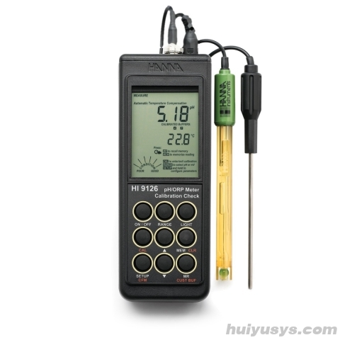 哈纳沃德便携式酸度pH-氧化还原ORP-温度测定仪HI9126