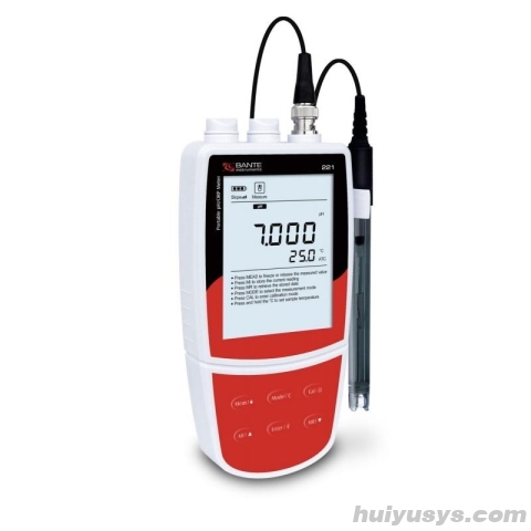般特 Bante221-CN 便携式pH计 配E201塑胶PH电极