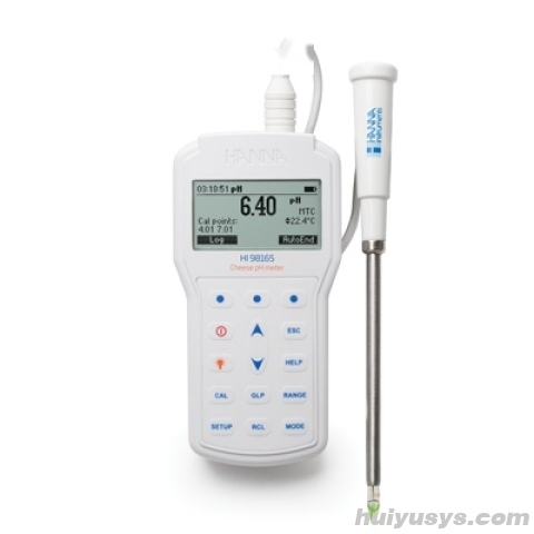 哈纳沃德微电脑便携式pH-mV-oC/oF测定仪【奶酪样品】HI98165
