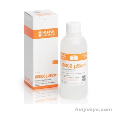 HANNA HI7034L 电导率校准液 80000μS/cm