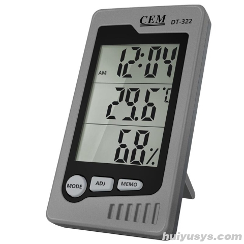 华盛昌CEM DT-322 台式温湿度计 多功能干湿温度计
