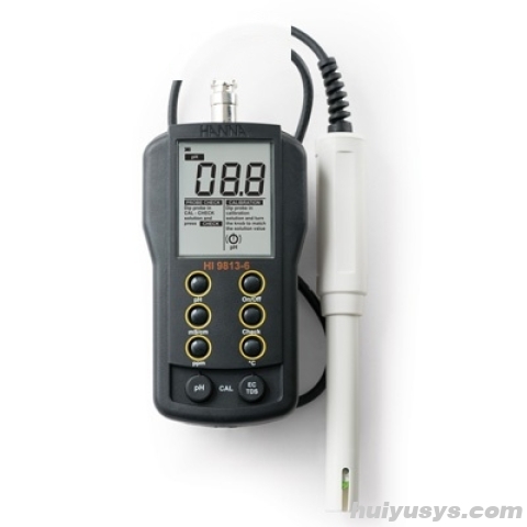 哈纳沃德微电脑pH-EC-TDS-℃测定仪HI9813-6